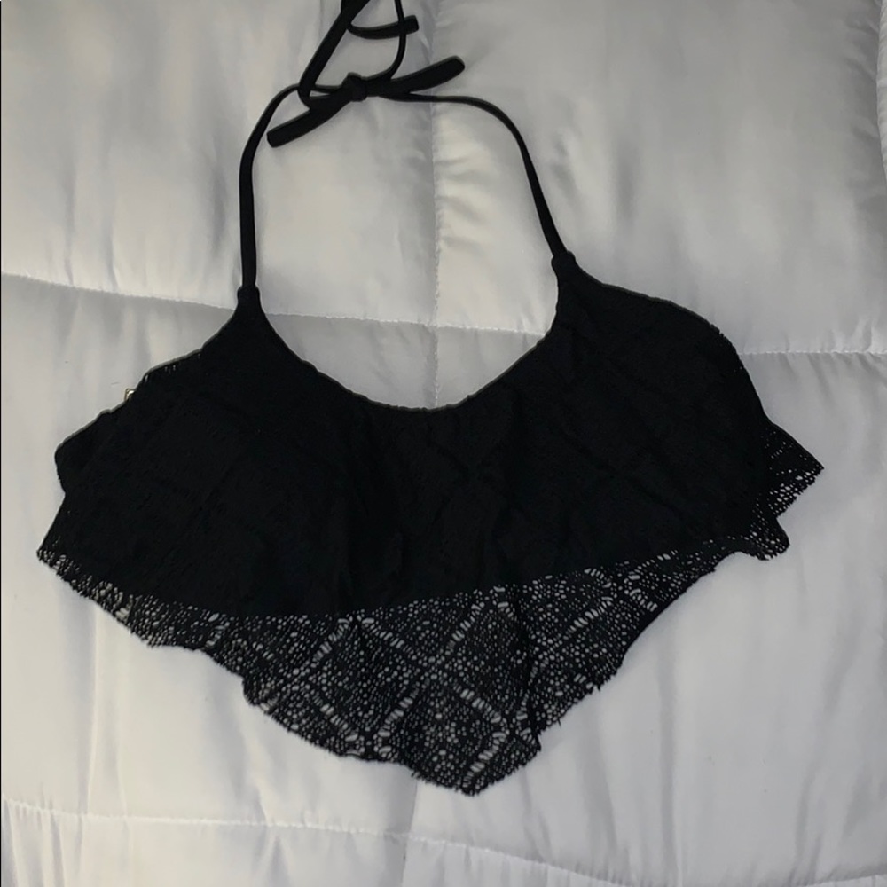 Cute black lace top bikini